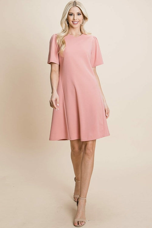 Casual Loose Mini Dress V-Neck Short Sleeve Shift Dress | Apparel | Kitchen + Metal