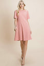 Casual Loose Mini Dress V-Neck Short Sleeve Shift Dress | Apparel | Kitchen + Metal