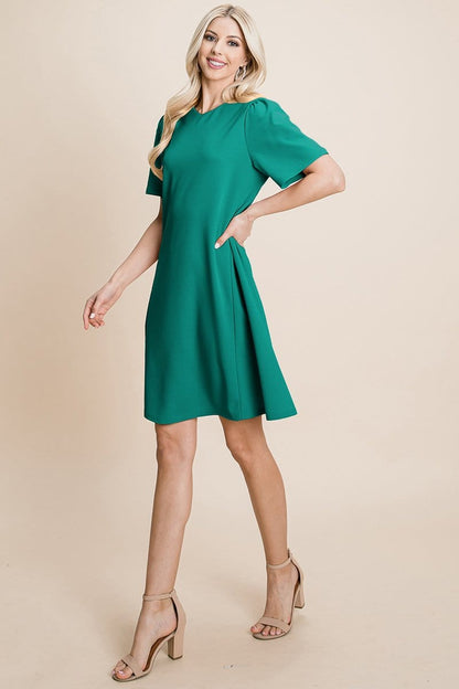Casual Loose Mini Dress V-Neck Short Sleeve Shift Dress | Apparel | Kitchen + Metal