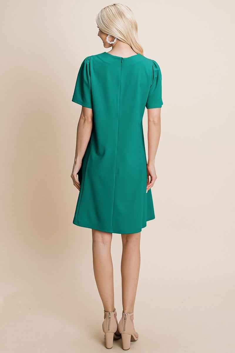 Casual Loose Mini Dress V-Neck Short Sleeve Shift Dress | Apparel | Kitchen + Metal
