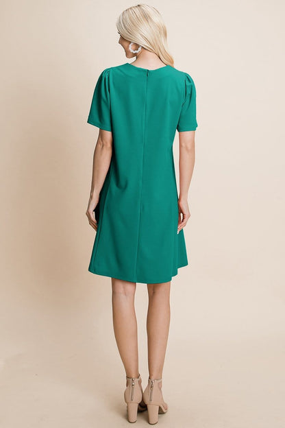 Casual Loose Mini Dress V-Neck Short Sleeve Shift Dress | Apparel | Kitchen + Metal