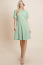 Casual Loose Mini Dress V-Neck Short Sleeve Shift Dress | Apparel | Kitchen + Metal