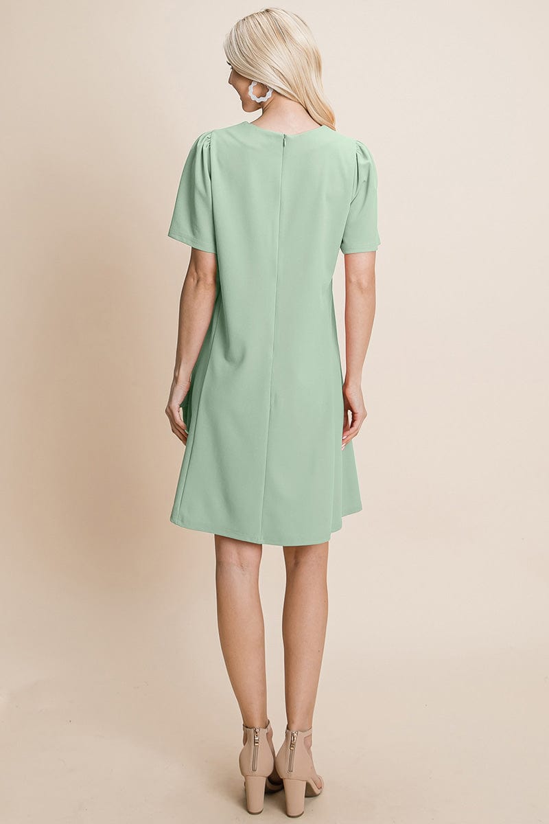 Casual Loose Mini Dress V-Neck Short Sleeve Shift Dress | Apparel | Kitchen + Metal