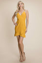 Asymmetrical Ruffle Hem Wrap Mini Dress | Apparel | Kitchen + Metal