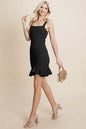 Bodycon Ruffle Hem Mini Spaghetti Club Dresses | Apparel | Kitchen + Metal