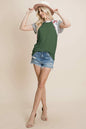 Color Block T Shirts Tops Casual Floral Striped Cap Sleeve | Apparel | Kitchen + Metal