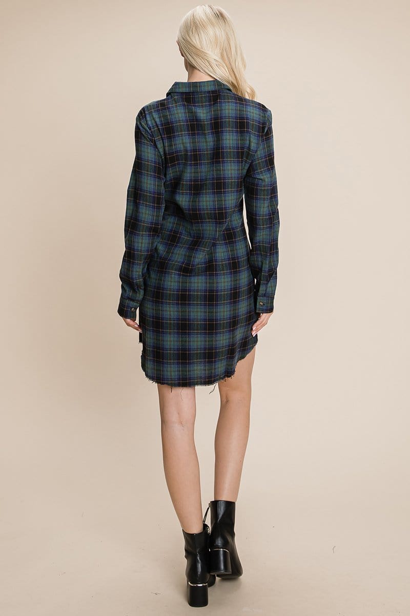 Belted Casual Tunic Cotton Plaid T Shirt Dresses | Apparel | Kitchen + Metal