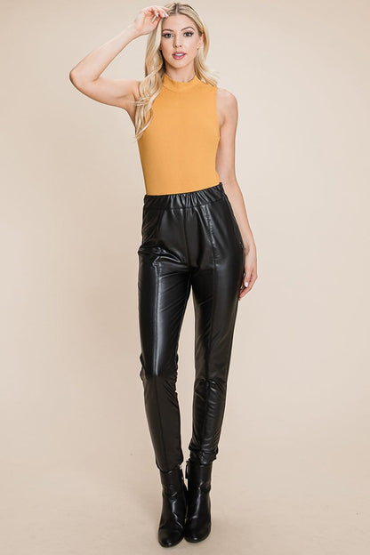 Fleece lining Faux Leather Pants | Apparel | Kitchen + Metal