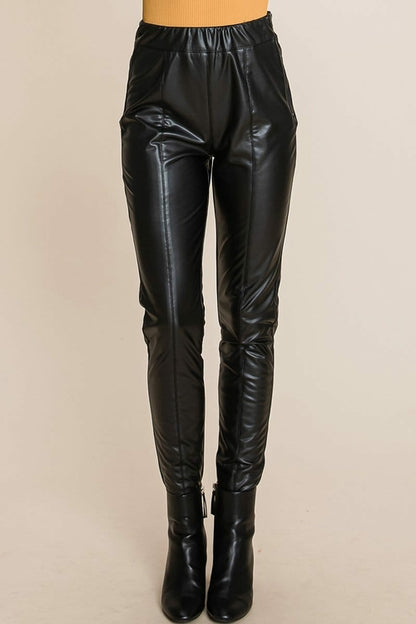 Fleece lining Faux Leather Pants | Apparel | Kitchen + Metal