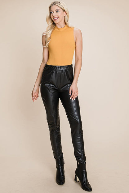 Fleece lining Faux Leather Pants | Apparel | Kitchen + Metal