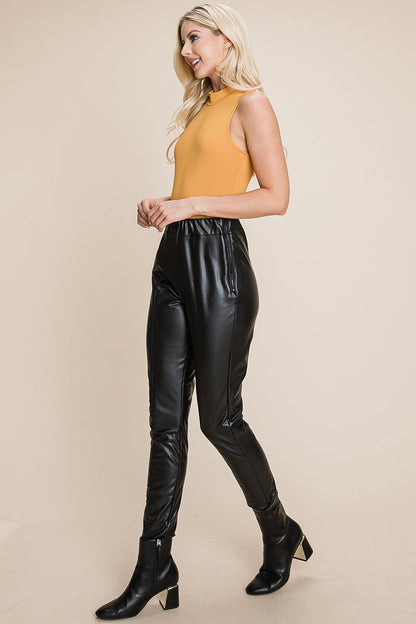 Fleece lining Faux Leather Pants | Apparel | Kitchen + Metal