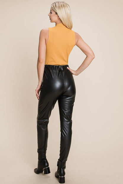 Fleece lining Faux Leather Pants | Apparel | Kitchen + Metal