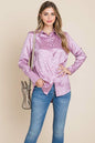 Casual Animal Print Satin Button Up Shirts Blouse | Apparel | Kitchen + Metal