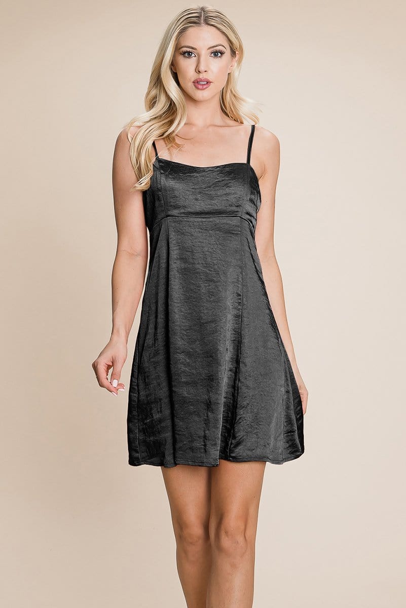 Adjustable Spaghetti Strap Satin Cami Slip Dress | Apparel | Kitchen + Metal