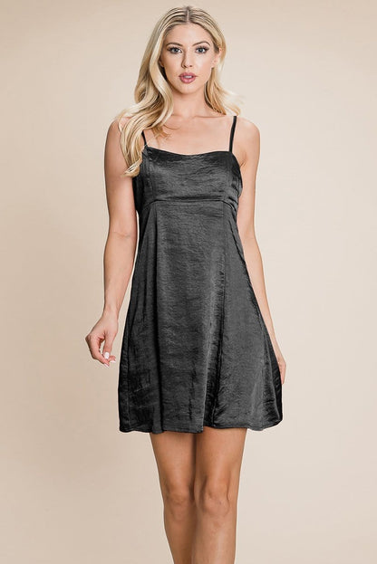 Adjustable Spaghetti Strap Satin Cami Slip Dress | Apparel | Kitchen + Metal