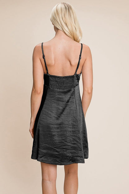 Adjustable Spaghetti Strap Satin Cami Slip Dress | Apparel | Kitchen + Metal