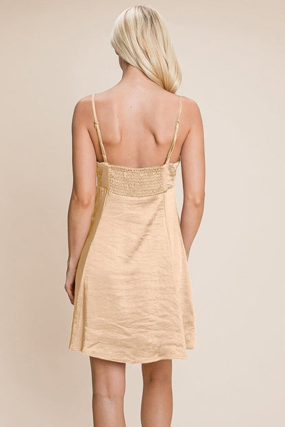 Adjustable Spaghetti Strap Satin Cami Slip Dress | Apparel | Kitchen + Metal