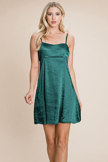 Adjustable Spaghetti Strap Satin Cami Slip Dress | Apparel | Kitchen + Metal