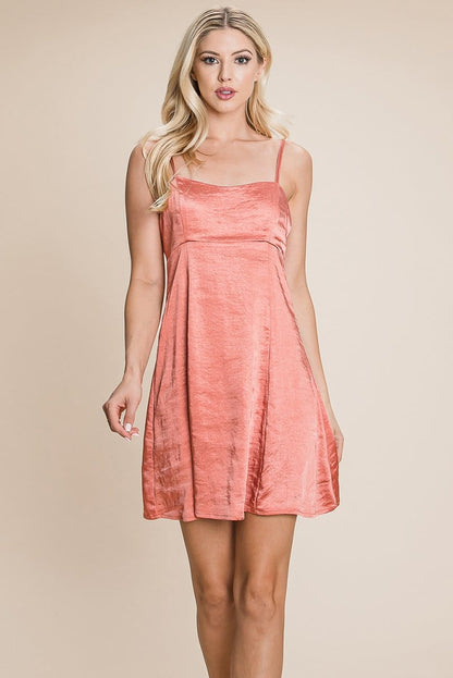 Adjustable Spaghetti Strap Satin Cami Slip Dress | Apparel | Kitchen + Metal
