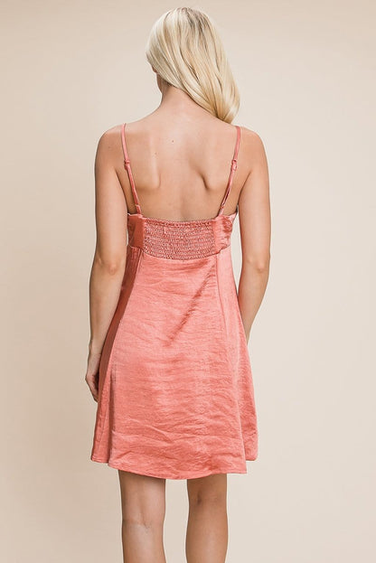 Adjustable Spaghetti Strap Satin Cami Slip Dress | Apparel | Kitchen + Metal