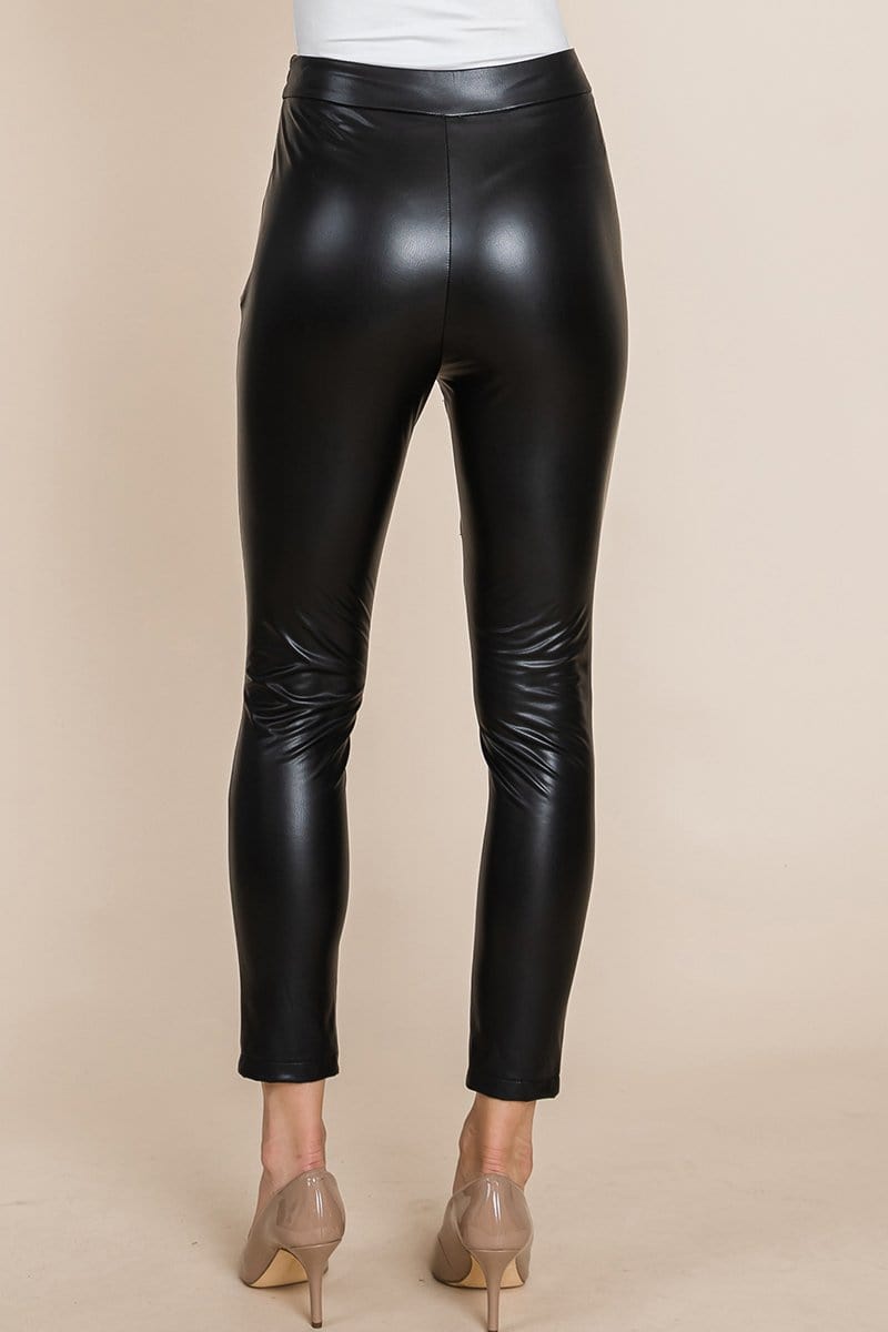 Slit Hem Faux Leather Pants Leggings | Apparel | Kitchen + Metal