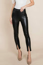 Slit Hem Faux Leather Pants Leggings | Apparel | Kitchen + Metal