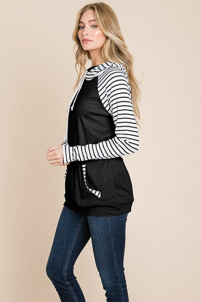 Color Block Striped Double Hoodie Sweatshirts | Apparel | Kitchen + Metal