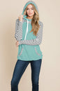 Color Block Striped Double Hoodie Sweatshirts | Apparel | Kitchen + Metal