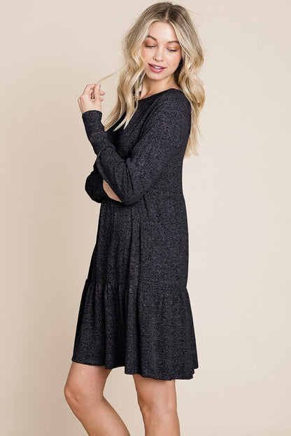 Brushed Hacci Tiered Pleated Mini Dress | Apparel | Kitchen + Metal