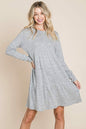Brushed Hacci Tiered Pleated Mini Dress | Apparel | Kitchen + Metal