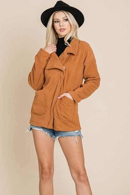 Fleece Jacket Lapel Lightweight Warm Sherpa | Apparel | Kitchen + Metal