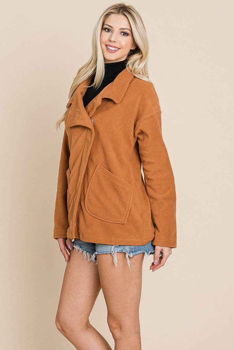 Fleece Jacket Lapel Lightweight Warm Sherpa | Apparel | Kitchen + Metal