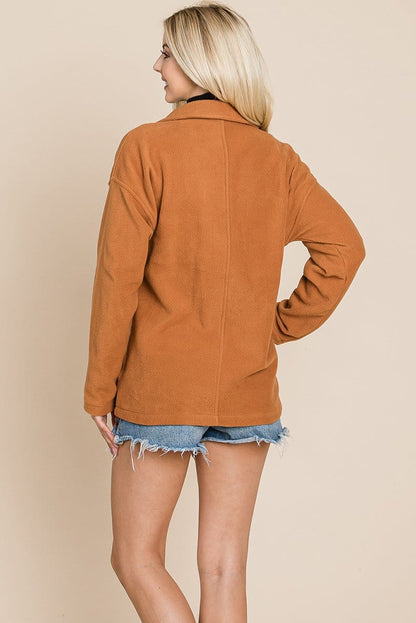 Fleece Jacket Lapel Lightweight Warm Sherpa | Apparel | Kitchen + Metal