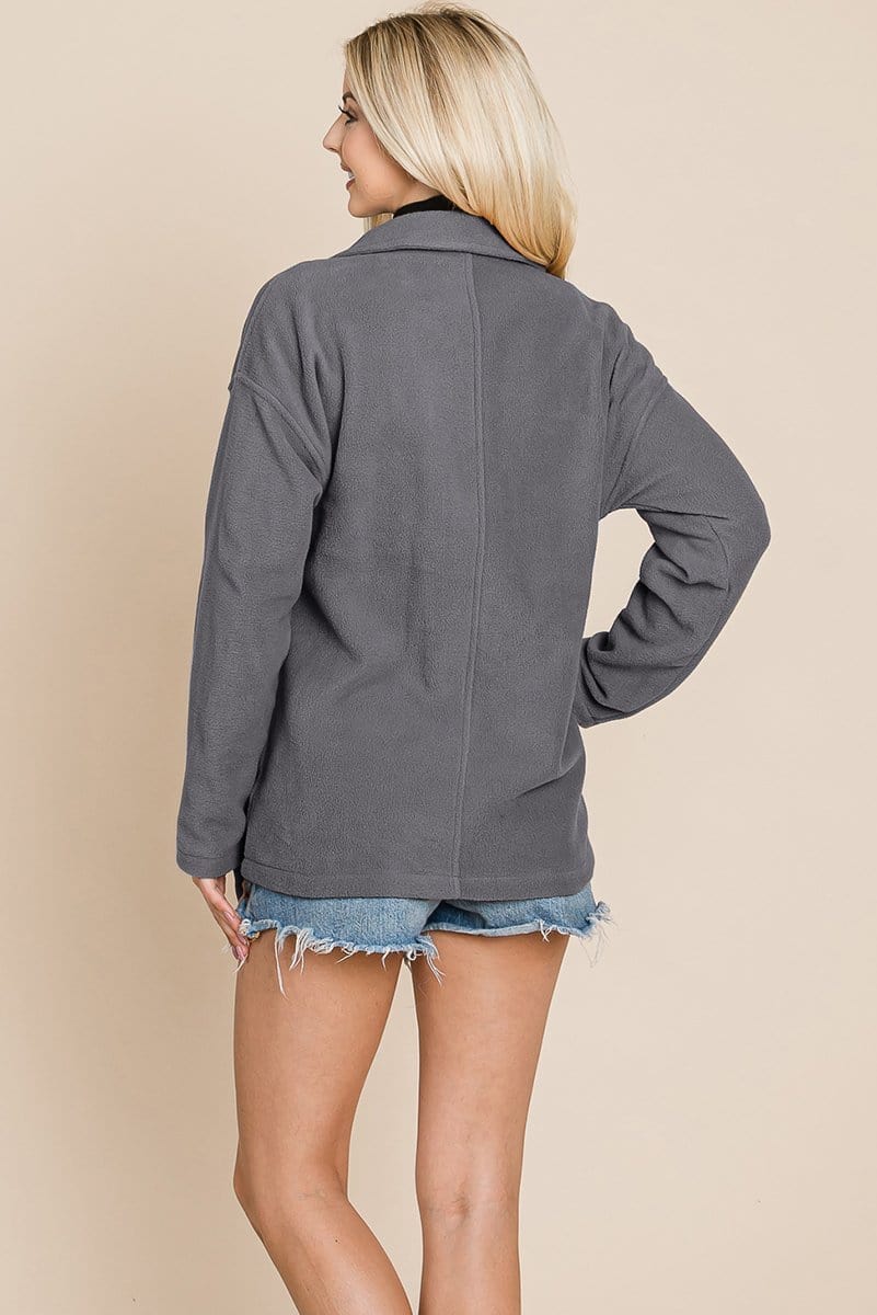 Fleece Jacket Lapel Lightweight Warm Sherpa | Apparel | Kitchen + Metal