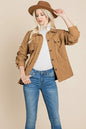 Fleece Jacket Lapel Button up Sherpa Coat | Apparel | Kitchen + Metal