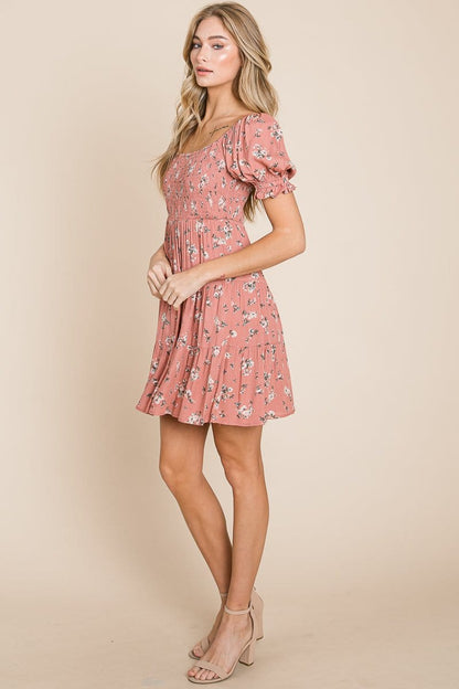 Puff Sleeve Smocked Off the Shoulder Tiered Dress | Apparel | Kitchen + Metal