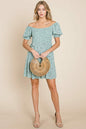 Puff Sleeve Smocked Off the Shoulder Tiered Dress | Apparel | Kitchen + Metal