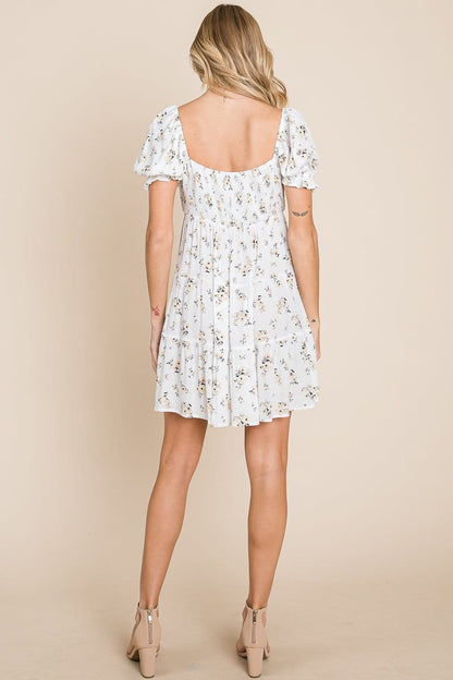Puff Sleeve Smocked Off the Shoulder Tiered Dress | Apparel | Kitchen + Metal