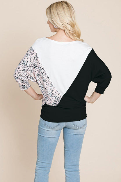 Color Block Knitted Dolman Sleeve Sweatshirts Top | Apparel | Kitchen + Metal