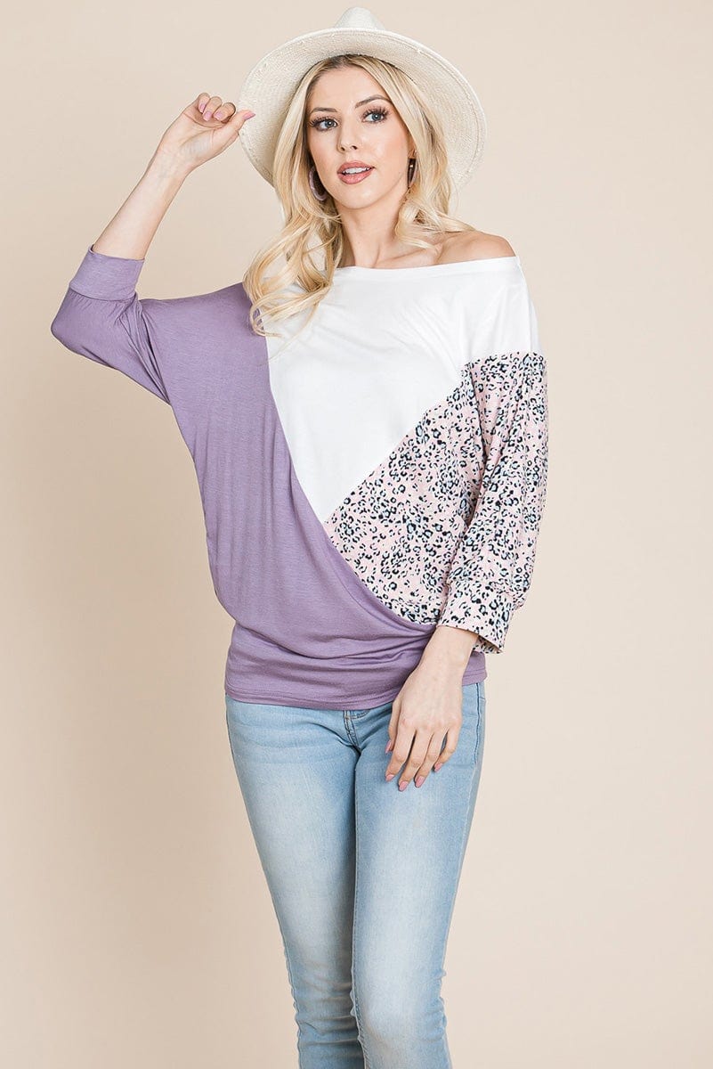 Color Block Knitted Dolman Sleeve Sweatshirts Top | Apparel | Kitchen + Metal