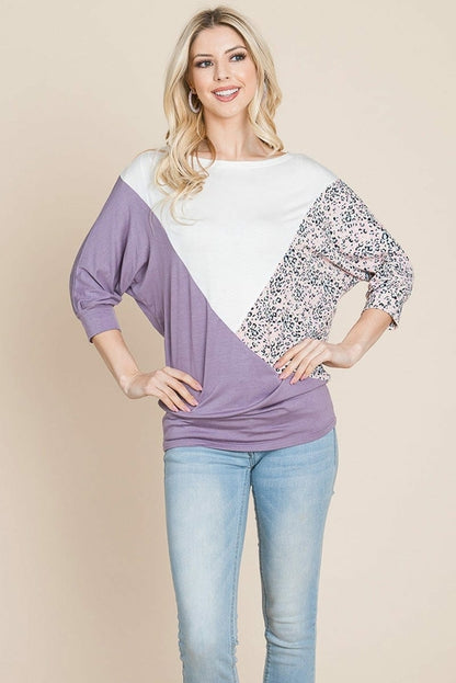 Color Block Knitted Dolman Sleeve Sweatshirts Top | Apparel | Kitchen + Metal