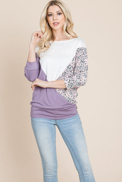 Color Block Knitted Dolman Sleeve Sweatshirts Top | Apparel | Kitchen + Metal