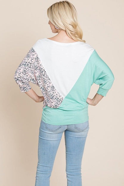 Color Block Knitted Dolman Sleeve Sweatshirts Top | Apparel | Kitchen + Metal