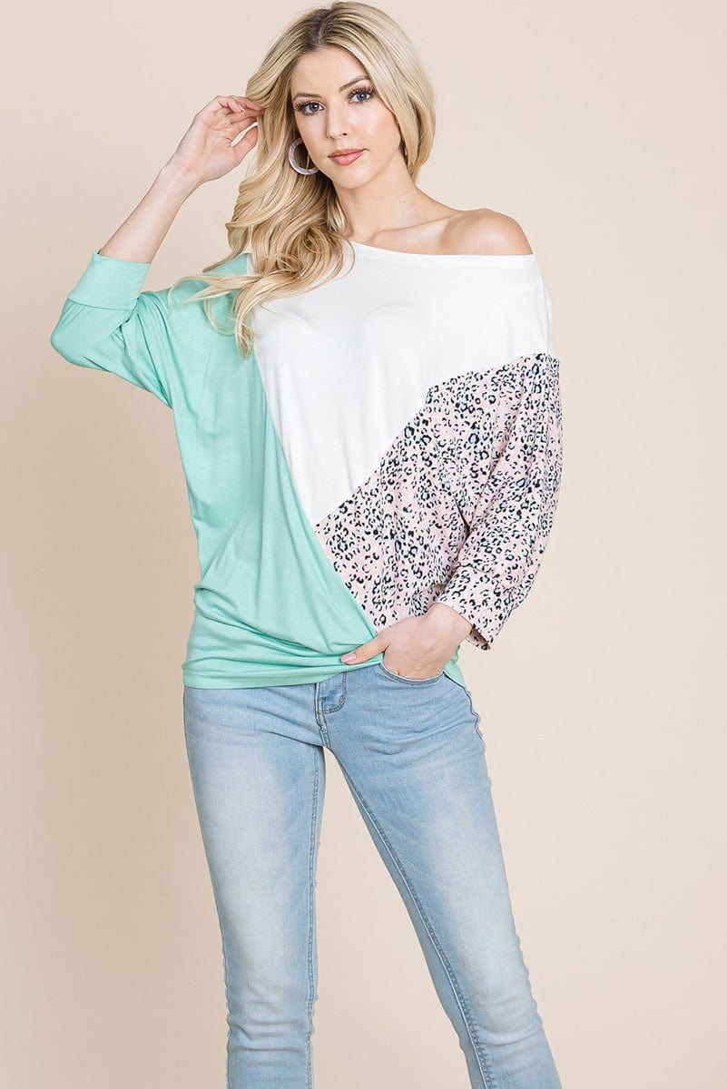 Color Block Knitted Dolman Sleeve Sweatshirts Top | Apparel | Kitchen + Metal