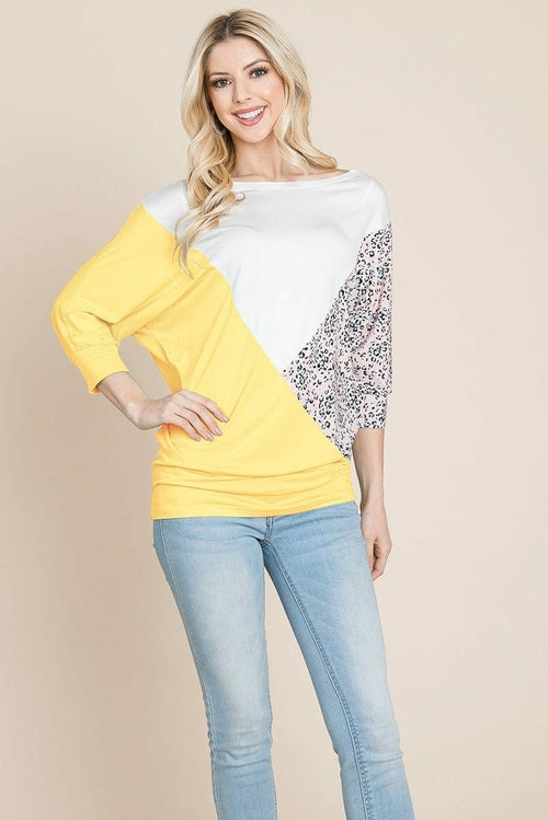 Color Block Knitted Dolman Sleeve Sweatshirts Top | Apparel | Kitchen + Metal