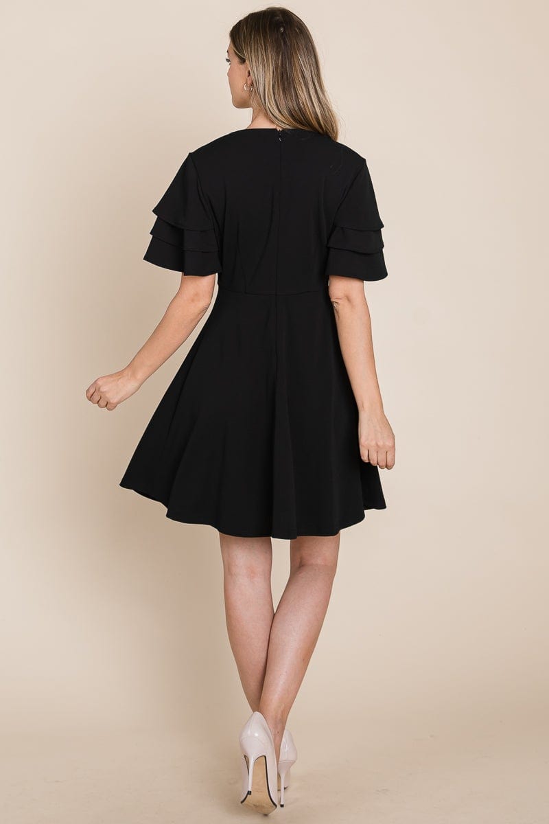 Flutter Layered Sleeve Ruffle Hem Sun Dress | Apparel | Kitchen + Metal