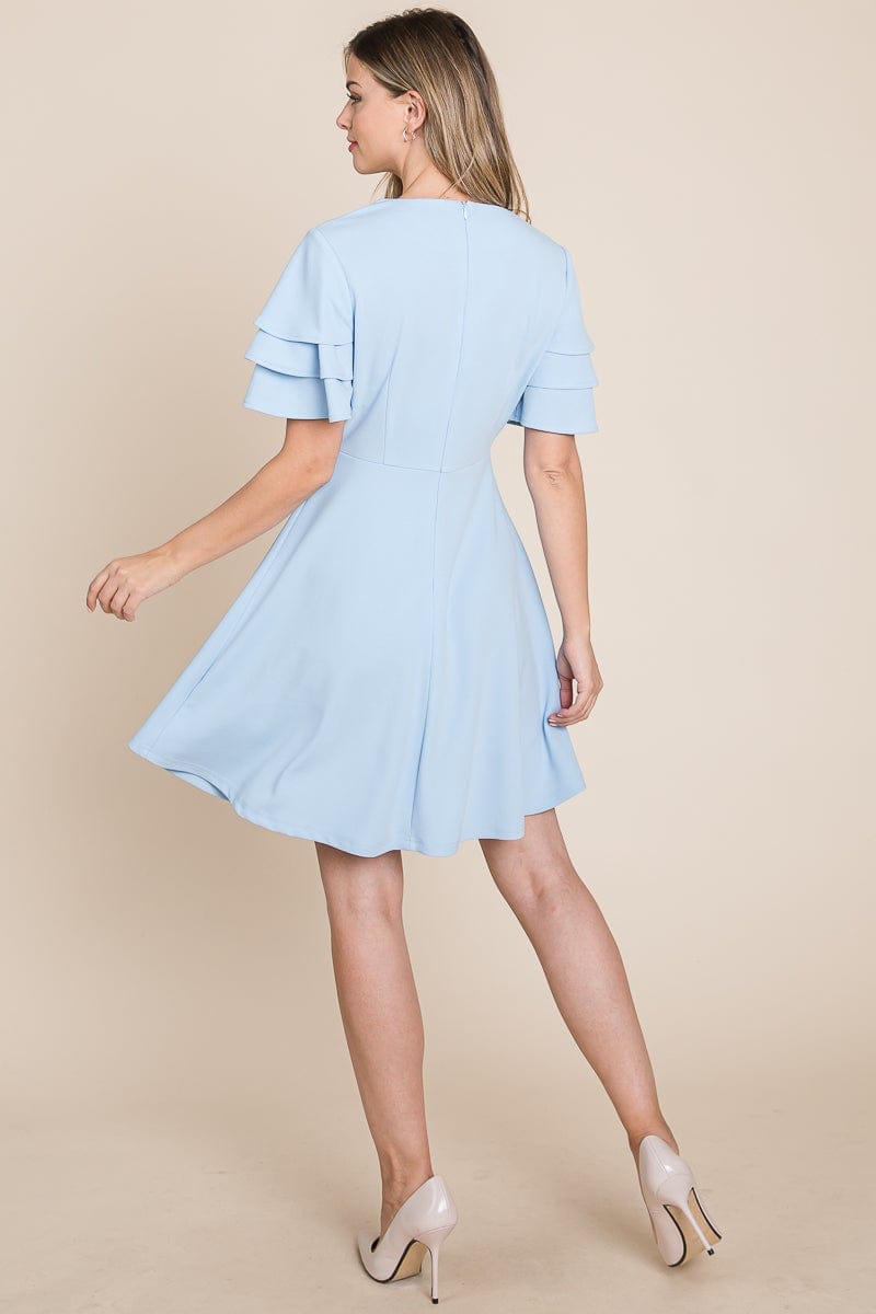 Flutter Layered Sleeve Ruffle Hem Sun Dress | Apparel | Kitchen + Metal
