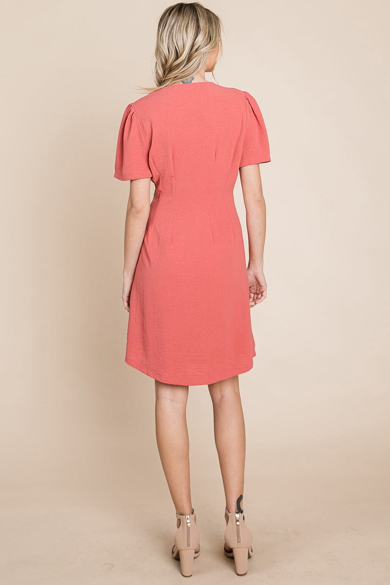 Button Down Solid Pleated Shirt Dress | Apparel | Kitchen + Metal