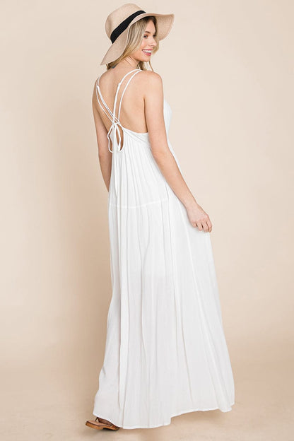 Beach Maxi Bridesmaid Dress with Criss Cross Back | Apparel | Kitchen + Metal