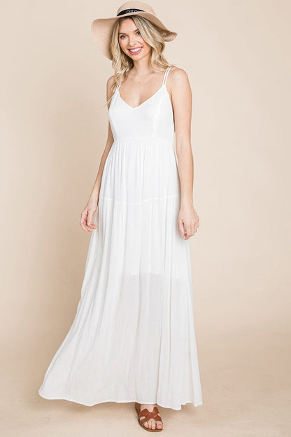 Beach Maxi Bridesmaid Dress with Criss Cross Back | Apparel | Kitchen + Metal
